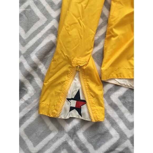 Vtg Y2K Tommy Girl Hilfiger Yellow Jacket Windbreaker Star Bell Sleeves L - Picture 4 of 11